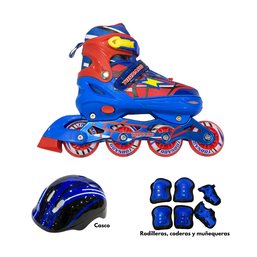 Patines en linea (Incluye Casco y Rodillera)