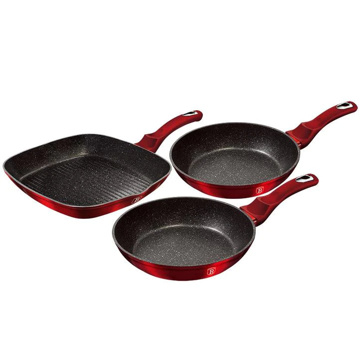 Set de sartenes 3PCS Rojo BH-1289N