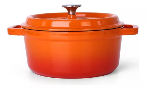 OLLA DE HIERRO FUNDIDO NARANJA 24CM