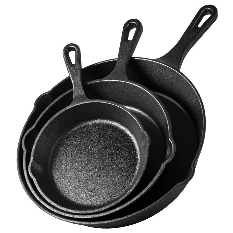 Set de 3 pcs de Sartenes de hierro fundido 16/20/26cm.