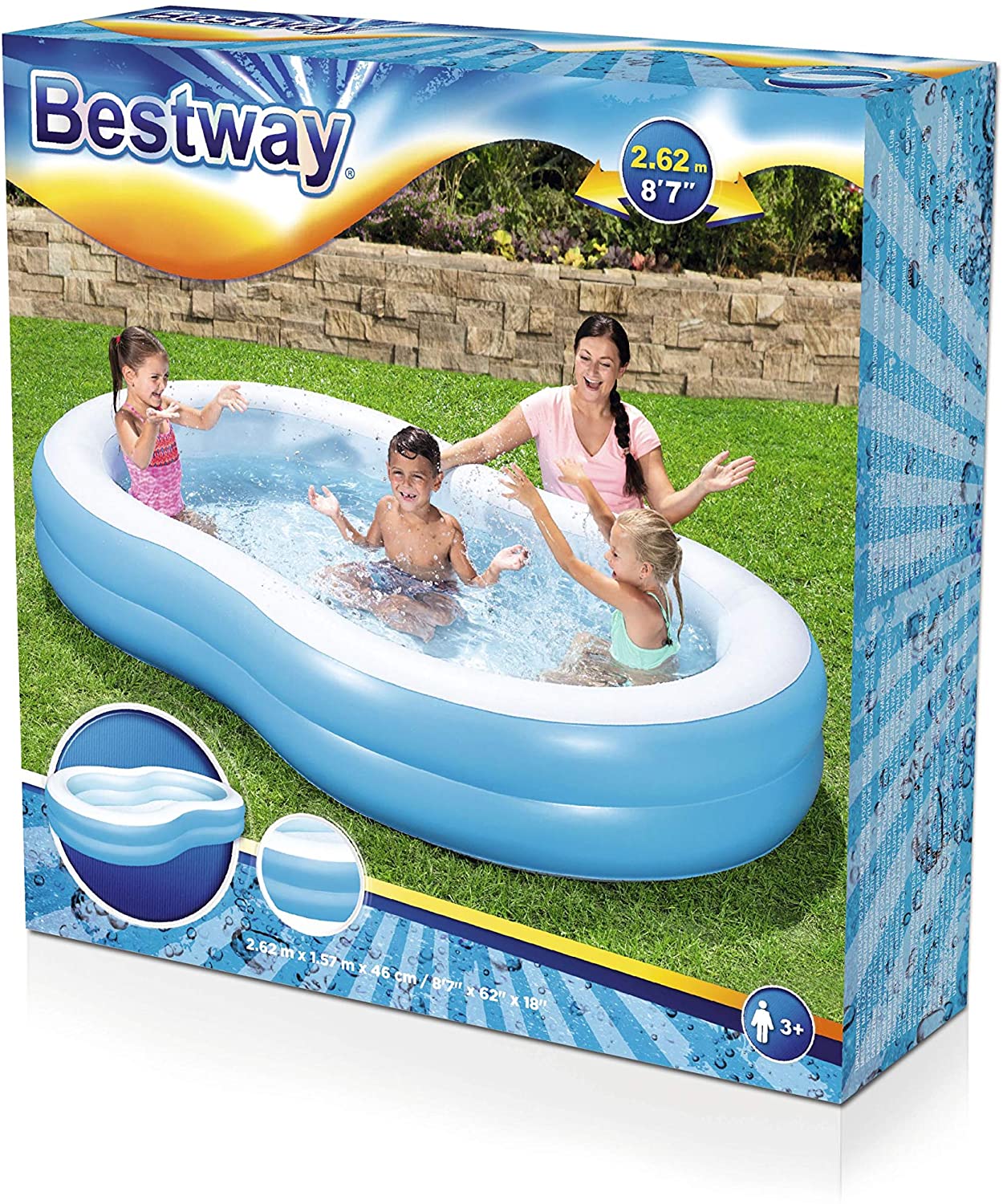 Piscina inflable BestWay 2.62m x 1.57m x 46cm